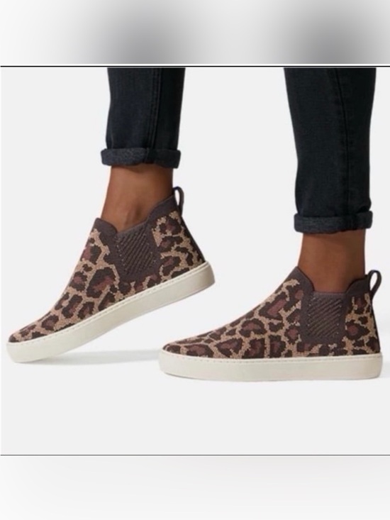Rothy's Shoes - Rothy's Leopard-Print Chelsea Ankle Sneaker